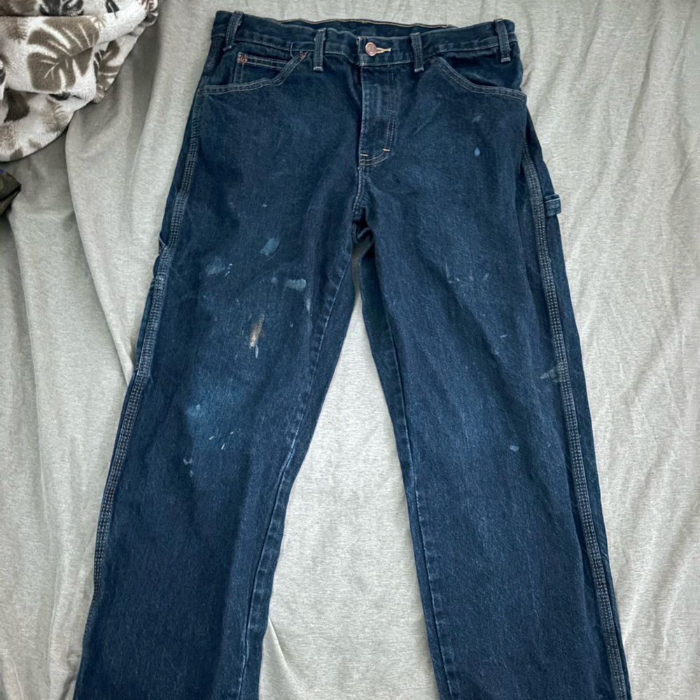 Dickies Men's Navy Straight Jeans